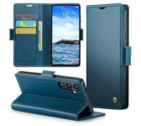 Unichthy Case for Samsung Galaxy S25 FE 5G Cover Official Lightweight Shockproof Premium Leather Wallet Case with [RFID Blocking] 3 Card Slots Stand Magnetic Flip Phone Case for Galaxy S25 FE 5G Blue