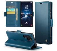 Unichthy Case for Samsung Galaxy S25 Ultra Cover Official Lightweight Shockproof Premium Leather Wallet Case with [RFID Blocking] 3 Card Slots Stand Magnetic Flip Case for Galaxy S25 Ultra Blue