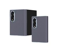 Unichthy Case for Samsung Galaxy Z Fold Wide 2026 Official Cover with Built-in Screen Protector Carbon Fiber Print Design,Shiny Electroplated Frame Hinge Protection Shockproof Shell Grey