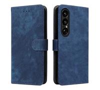 Unichthy Case for Sony Xperia 1 VII 2025 Cover Shockproof Leather Wallet Case with [RFID Blocking] Credit Card Holder Stand Book TPU Flip Case Folio Phone Cover for Sony Xperia 1 VII 2025 Navy Blue