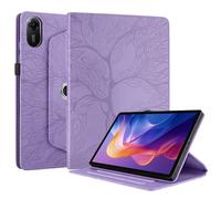 Unichthy Case for Xiaomi Redmi Pad 2 Case 11 Inch 2025 Cover |3D Embossed Leaf Vein| with Pencil Holder Shockproof Sturdy 360 Degree Swiveling Stand Cover for Xiaomi Redmi Pad 2 11" Tablet - Purple