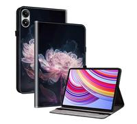 Unichthy Case for Xiaomi Redmi Pad Pro 12.1 Inch 2024 Shockproof Card Holder Multi-Angle Stand Cover with Pen Holder for Redmi Pad Pro 12.1-Inch Lotus Flower