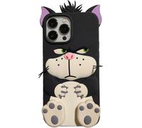 Unichthy Compatible with iPhone 16 Case for Kids 3D Cartoon Soft Silicone Cover, |Cute Claw Kickstand| Animal Character Funny Shockproof Rubber Protective Shell Case Naughty Cats for iPhone 16