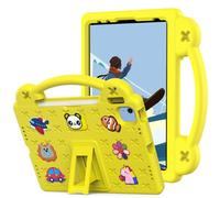 Unichthy Cute Panda Case for iPad Air 11 inch M4 (2026) / M3 (2025) / M2 (2024) for Kids Full Body Protective Cover with Handle Stand Lightweight Shockproof Cover for 11-inch iPad Air Yellow