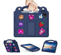 Unichthy Cute Strawberry Case for iPad Air 13 inch M4 (2026) / M3 (2025) / M2 (2024) for Kids Full Body Protective Cover with Handle Stand Lightweight Shockproof Cover for 13-inch iPad Air Navy Blue