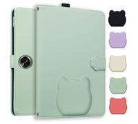 Unichthy Flip Case for OnePlus Pad 2 / OnePlus Pad Pro 12.1 inch 2024 3D Cute Cats Shaped with Metal Crossbody Strap Shockproof Non-slip Wallet Cover for OnePlus Pad 2 / OnePlus Pad Pro Tablet,Green
