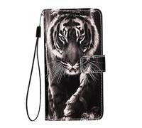 Unichthy Flip Case for Xiaomi Redmi A5 4G Wallet Cover Shockproof PU Leather Folio Shell 2 Card Slots Slim Fit Bumper Silicone Magnetic Protective Cover with Stand for Xiaomi Redmi A5 4G,Tiger