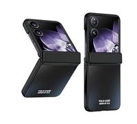 Unichthy For Xiaomi Mix Flip Case with Hinge Protection Shiny Plated Finish Shockproof Cover Non Slip Full Protection Phone Case Cover for Xiaomi Mix Flip 2024 Black
