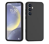 Unichthy Hybrid Case for Samsung Galaxy S24 Cover, Silky-Soft Touch Individual Protection for Each Lens Shockproof Hard Plastic Soft Silicone Slim Fit Bumper Pocket Cover for Samsung Galaxy S24 Black