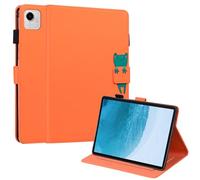 Unichthy Kids Case for HONOR Pad X9a 11.5 Inch 2025 Cover Cute Funny Animals with Pencil Holder Shockproof Sturdy Stand Card Slots Cover for HONOR Pad X9a 2025 Tablet - Frog & Orange