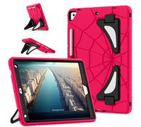 Unichthy Kids Case for iPad 10.2 inch, iPad 9th/8th/7th Generation 2021/2020/2019 Kickstand Cover for Boys Girls Shockproof Hybrid Thickned Cornor Impact Protection, Deep pink