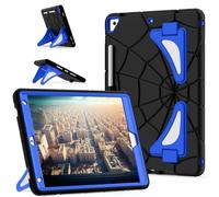 Unichthy Kids Case for iPad 10.2 inch, iPad 9th/8th/7th Generation 2021/2020/2019 Kickstand Cover for Boys Girls Shockproof Hybrid Thickned Cornor Impact Protection, Black/Blue