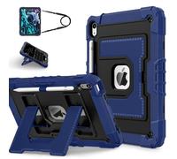 Unichthy Kids Case for iPad (A16) 11th Generation 11 Inch 2025/ iPad 10th Generation 10.9 Inch 2022 Fully-Body Shockproof Kiddie Cover with Crossbody Strap/Built-in Stand for Boys & Girls, Navy Blue