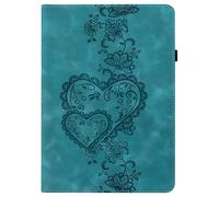 Unichthy Love Heart Case for iPad Pro 12.9 Case 6th/5th/4th/3rd Generation, Slim Folding Multi-Angle Stand Card Holder Cover for iPad 12.9 Pro 2022/2021/2020/2018 - Green