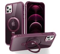 Unichthy Magnetic Stand iPhone 11 Pro Max Case Shockproof Military-Grade Protection Slim Hard Translucent Matte |Built-in Invisible Stand| iPhone 11 Pro Max Phone Case Cover Claret