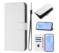 Unichthy Multiple Colours Case for HONOR Magic8 Pro 5G Cover, Solid Colour Flip Wallet Case, PU Leather with Soft Touch, 3 Card Slots, Magnetic Closure, Kickstand & Shockproof TPU Skin,White