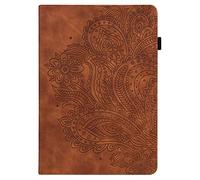 Unichthy Paisley Case for Nokia T10 Case 8.0 Inch 2022, Slim Folding Multi-Angle Stand Card Holder Cover for Nokia T10 Tablet 8" Brown
