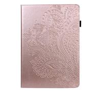 Unichthy Paisley Case for Nokia T10 Case 8.0 Inch 2022, Slim Folding Multi-Angle Stand Card Holder Cover for Nokia T10 Tablet 8" Rose Gold