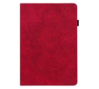 Unichthy Paisley Case for Nokia T10 Case 8.0 Inch 2022, Slim Folding Multi-Angle Stand Card Holder Protective Cover for Nokia T10 Tablet 8" Red
