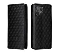 Unichthy Phone Case for Fairphone 5 Cover Flip Shockproof 3D Fashion Wallet Case Anti-slip PU Leather Stand Magnetic Closure Folio Bumper Protective Phone Skin for Fairphone 5 Black