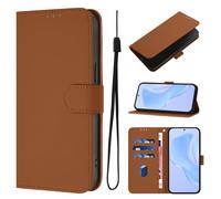 Unichthy Pure Colour Case for Fairphone 6 Cover, Shockproof PU Leather Phone Wallet Folio Foldable Cover 3 Card Slots Bumper TPU Magnetic Closure Stand Flip Skin for Fairphone 6,Brown