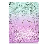 Unichthy Smart Case for iPad Air 11-inch M2 2024 M3 2025/10.9 Air 5th Generation 2022/10.9 Air 4th 2020, Slim Folding Stand Card Slots Cover Shockproof Shell with Auto Wake/Sleep, Love Heart