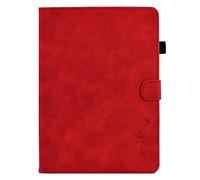 Unichthy Smart Case for iPad Air 11-inch M2 2024 M3 2025/10.9 Air 5th Generation 2022/10.9 Air 4th 2020, 3D Love Heart Shockproof Shell Slim Folding Stand Card Slots Cover with Auto Wake/Sleep Red