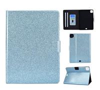 Unichthy Smart Case for iPad Air 11-inch M2 2024 M3 2025/10.9 Air 5th Generation 2022/10.9 Air 4th 2020 for Women All Glitter Shockproof Sparkle Shell Stand Card Slots Cover with Auto Wake/Sleep Blue