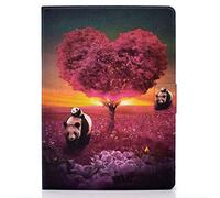 Unichthy Smart Case for iPad Air 11-inch M2 2024 M3 2025/10.9 Air 5th Generation 2022/10.9 Air 4th 2020, Slim Folding Stand Card Slots Cover Shockproof Shell with Auto Wake/Sleep, Love Heart Tree