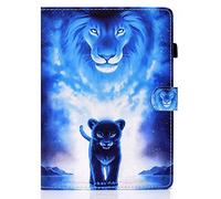 Unichthy Smart Case for iPad Pro 11 inch (M4) 2024, Slim Folding Stand Card Slots Cover Shockproof Shell for 2024 11-inch iPad Pro with Auto Wake/Sleep, Brave Lion