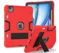Unichthy Tough Case for iPad Air 11 inch M4 (2026) / M3 (2025) / M2 (2024) |Colour-Contrast Design| Full Body Cover Kickstand Shockproof Cover for 11-inch iPad Air Red