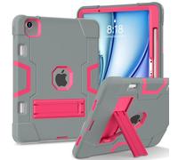 Unichthy Tough Case for iPad Air 13 inch M4 (2026) / M3 (2025) / M2 (2024) |Colour-Contrast Design| Full Body Cover Kickstand Shockproof Cover for 13-inch iPad Air Grey/Pink