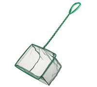 Uniclife 10/15/20/25 cm Aquarium Fish Net Fine Mesh Fish Catch Nets with Plastic Handle - Green