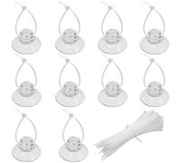 Uniclife 10 Pack Aquarium Suction Cups and 20 Pieces Adjustable Zip Ti