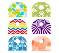 Uniclife 12 Pcs Key Covers Caps, 2.5 cm Key Identifiers with Labels, Soft Stretchy Key Covers for House Key, Cute Key Head Protectors for Standard Keys (Not for Odd-Shaped Keys), 6 Styles