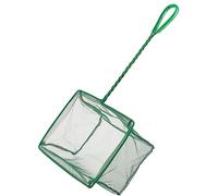 Uniclife 20 cm Aquarium Fish Net Fine Mesh Fish Catch Nets with 26 cm Plastic Handle - Green