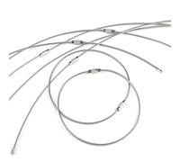 Uniclife 20 Pack 26cm Wire Keychain Cable Large Stainless Steel Key Ring Loop Holder for Outdoor Hiking Heavy Duty Connectable Luggage Tag Keeper for Sport and Travel