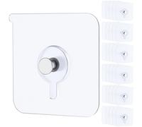 Uniclife 30 Pcs Self Adhesive Picture Hooks 15 kg Load Heavy Duty Picture Hangers Without Nails Adhesive Wall Hooks for Hanging Transparent Waterproof Frame Hangers Sticky Hook for Bathroom Kitchen