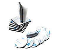 Uniclife 40 Pcs Double Sided Adhesive Foam Pads - Extra Strong, Waterproof, Heavy Duty Mounting Tapes for Home, Office, Car, School - Square & Round, Black