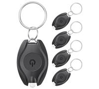 Uniclife 5 Pack LED Keychain Flashlight Mini LED Keychain Light 14 Lumen Portable Ultra Bright Battery Powered Key Ring Torch for Outdoor Camping Party Hiking and Emergency Lighting