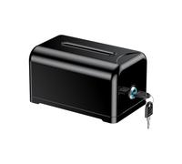 Uniclife Acrylic Donation Box for Fundraising, cash box, Suggestion Box with Slot and Lock, Desktop Ballot Box Tip Jar, Plastic Storage Container for Voting Comment Collection, 18.5 x 11.4 x 9.9 cm