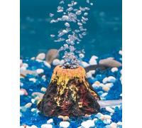 Uniclife Aquarium Volcano Ornament Kit Fish Tank Decoration Mini Resin Volcanic Decor for Fish Tank Landscape Realistic Mountain with Air Stone Bubbler Airline Tubing Accessories for Oxygenation