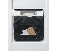 Uniclife Black Mail Slot Catcher for Door, Large Capacity Letter Box Catcher, Front Door Letterbox Catcher with Hook and Loop Fasteners, Indoor Post Catcher Bag for Small Packages & Magazines