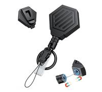 Uniclife Heavy Duty Retractable Keychain with Magnetic Closure Retractable Badge Reel for up to 255 g ID Badge Holder Reel with 89 cm Dyneema Cord ABS Casing Belt Clip and Large Carabiner Ring