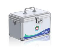 Uniclife Large Medicine Lock Box First Aid Box with Combination Lock, Lockable Medicine Storage Boxs for Medications, 30 x 17.8 x 19 (cm)