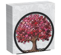 Uniclife Metal Napkin Holder for Table, Standing Napkin Dispenser for Cocktail, Luncheon & Guest Napkins, Tree of Love Napkin Stand, Upright Paper Napkin Holder for Kitchen Dining Table Coffee Bar