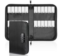 Uniclife Zippered Key Case, Waterproof and Fireproof Key Organizer with Combination Lock and 24 Key Tags, Portable Key Holder Bag for Landlords, Real Estate Sales, Hotels and Offices
