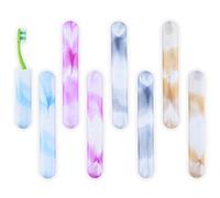 UnicomT 8 PCs Travel Toothbrush Case with Drainage Holes - Portable, Breathable Plastic Toothbrush Holders Travel- Ideal for Camping, Trips & Daily Use - Assorted Colors