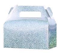 UnicoPak 30 Pack Glitter Sequin Party Food Boxes Iridescent Party Bags Boxes for Sweets Treats Lunch Goodie Cookie Toys for Kids Birthday, 16.5x9x9 cm