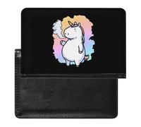 Unicorm Rainbow Colorful Trendy Passport Holder Credit Card Cover Travel Essentials Wallet